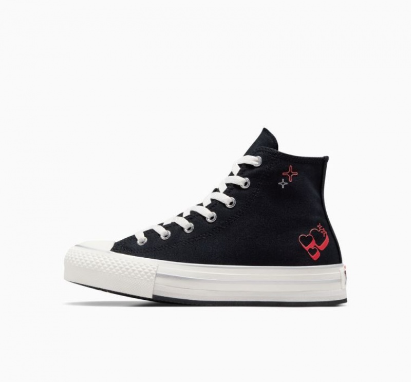 Tenis Plataforma Converse Chuck Taylor All Star Eva Lift Y2K Heart Niños Negras | COLOMBIA F3671T