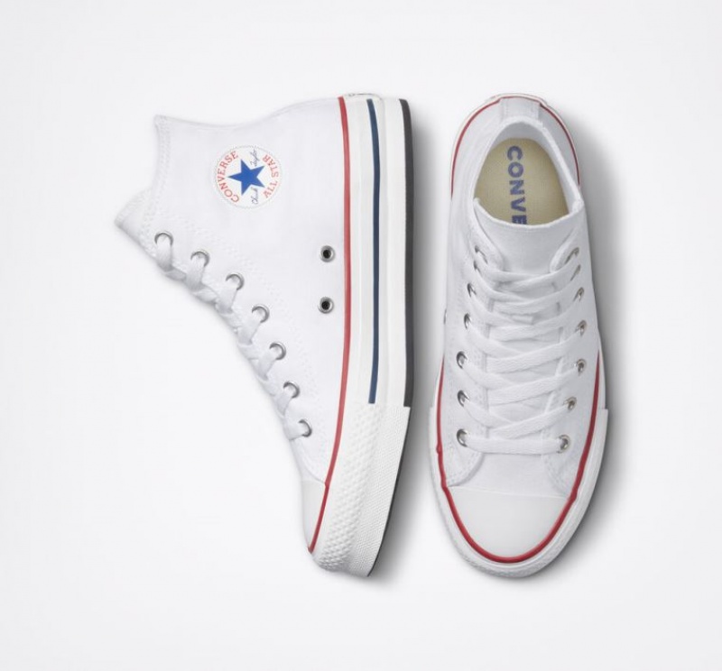 Tenis Plataforma Converse Chuck Taylor All Star Lift Niños Blancas | COLOMBIA N7132P