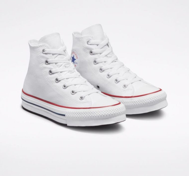 Tenis Plataforma Converse Chuck Taylor All Star Lift Niños Blancas | COLOMBIA N7132P