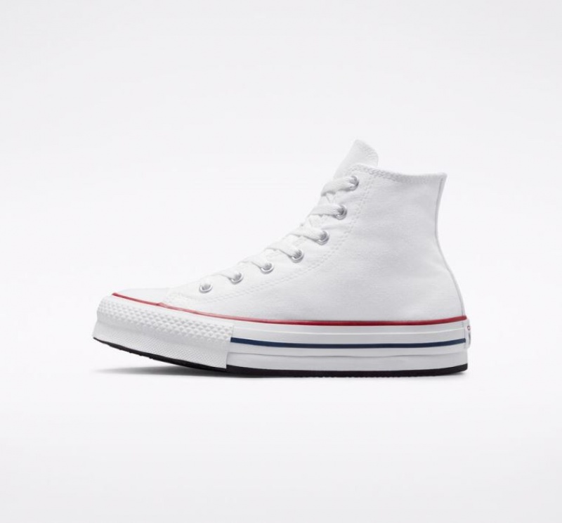 Tenis Plataforma Converse Chuck Taylor All Star Lift Niños Blancas | COLOMBIA N7132P