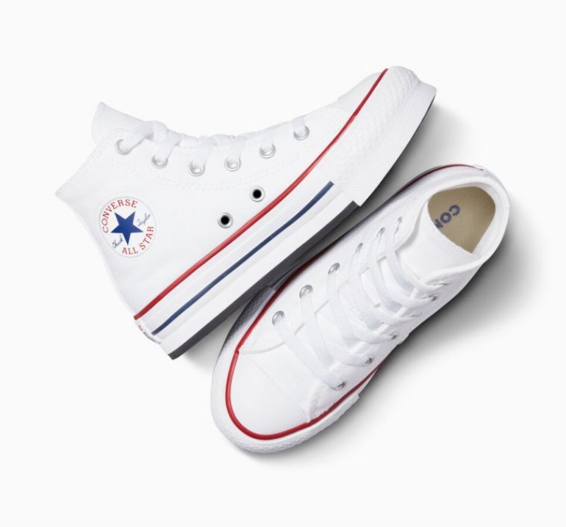 Tenis Plataforma Converse Chuck Taylor All Star Lift Niños Blancas | COLOMBIA E1694Q