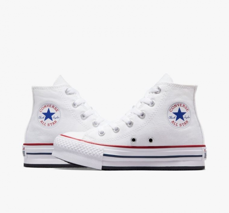 Tenis Plataforma Converse Chuck Taylor All Star Lift Niños Blancas | COLOMBIA E1694Q