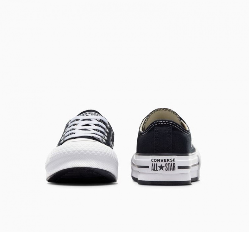 Tenis Plataforma Converse Chuck Taylor All Star Lift Niños Negras | COLOMBIA M9062L