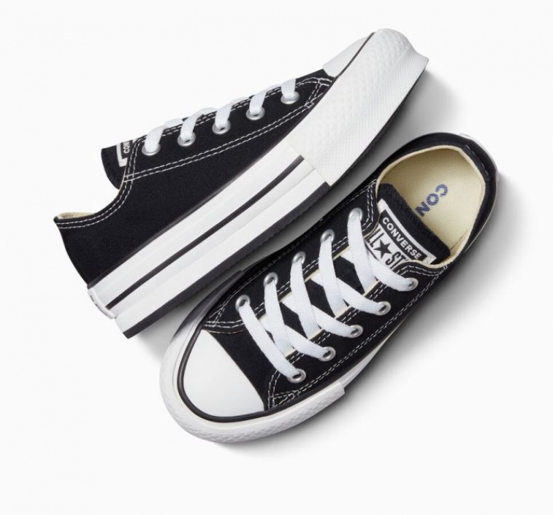 Tenis Plataforma Converse Chuck Taylor All Star Lift Niños Negras | COLOMBIA M9062L