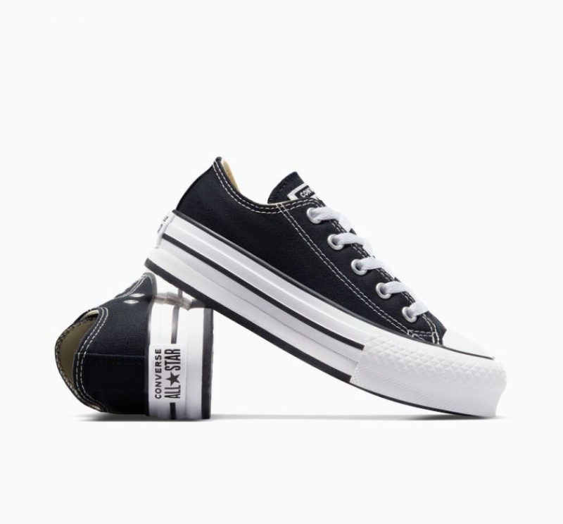 Tenis Plataforma Converse Chuck Taylor All Star Lift Niños Negras | COLOMBIA M9062L