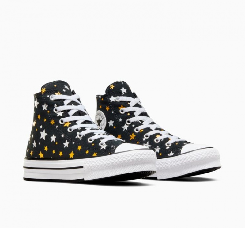 Tenis Plataforma Converse Chuck Taylor All Star Lift Sparkle Niños Negras | COLOMBIA O2569A