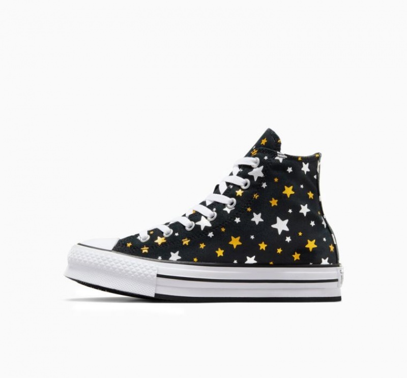 Tenis Plataforma Converse Chuck Taylor All Star Lift Sparkle Niños Negras | COLOMBIA O2569A