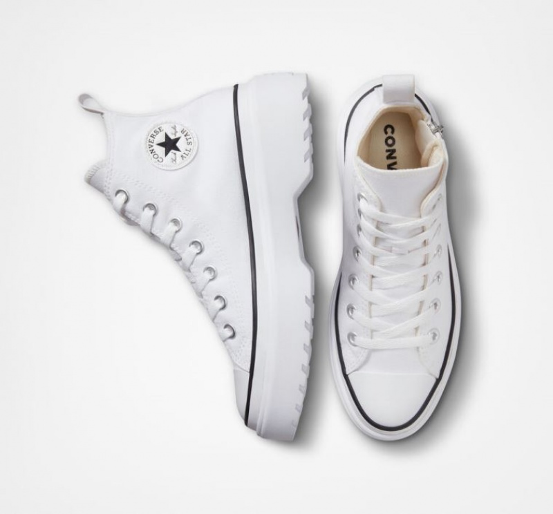 Tenis Plataforma Converse Chuck Taylor All Star Lugged Lift Canvas Niños Blancas | COLOMBIA W2096S