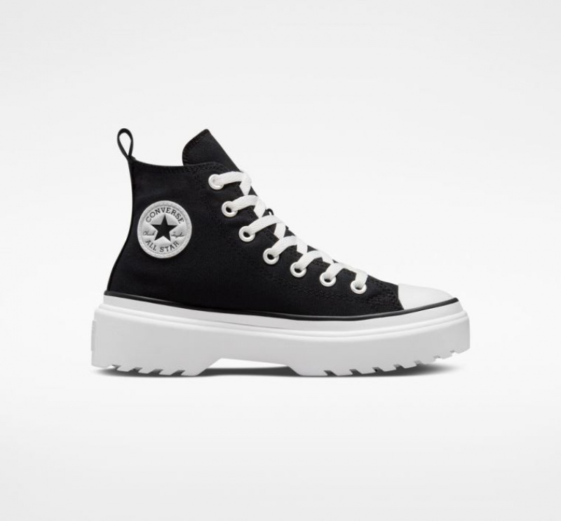 Tenis Plataforma Converse Chuck Taylor All Star Lugged Lift Canvas Niños Negras | COLOMBIA P9284A