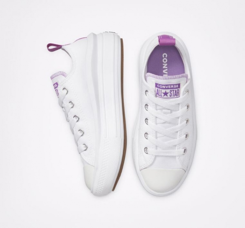 Tenis Plataforma Converse Chuck Taylor All Star Move Niños Blancas | COLOMBIA X0613J