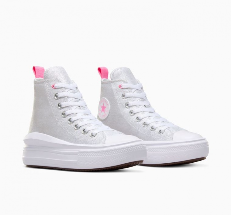 Tenis Plataforma Converse Chuck Taylor All Star Move Sparkle Niños Blancas | COLOMBIA L3840U