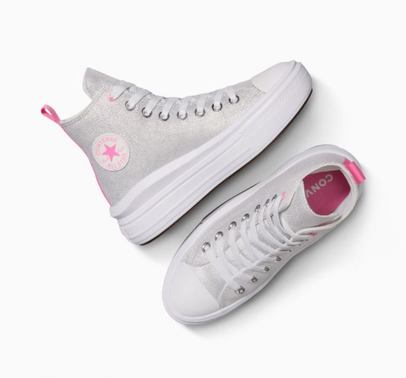 Tenis Plataforma Converse Chuck Taylor All Star Move Sparkle Niños Blancas | COLOMBIA L3840U