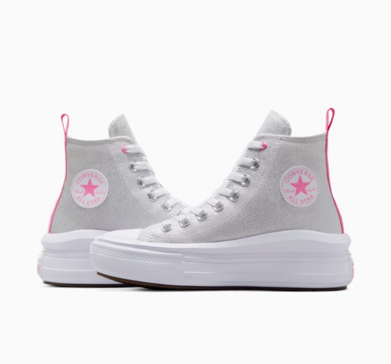 Tenis Plataforma Converse Chuck Taylor All Star Move Sparkle Niños Blancas | COLOMBIA L3840U