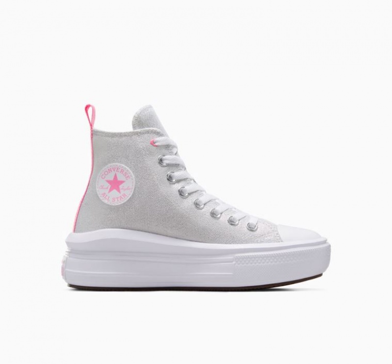 Tenis Plataforma Converse Chuck Taylor All Star Move Sparkle Niños Blancas | COLOMBIA L3840U