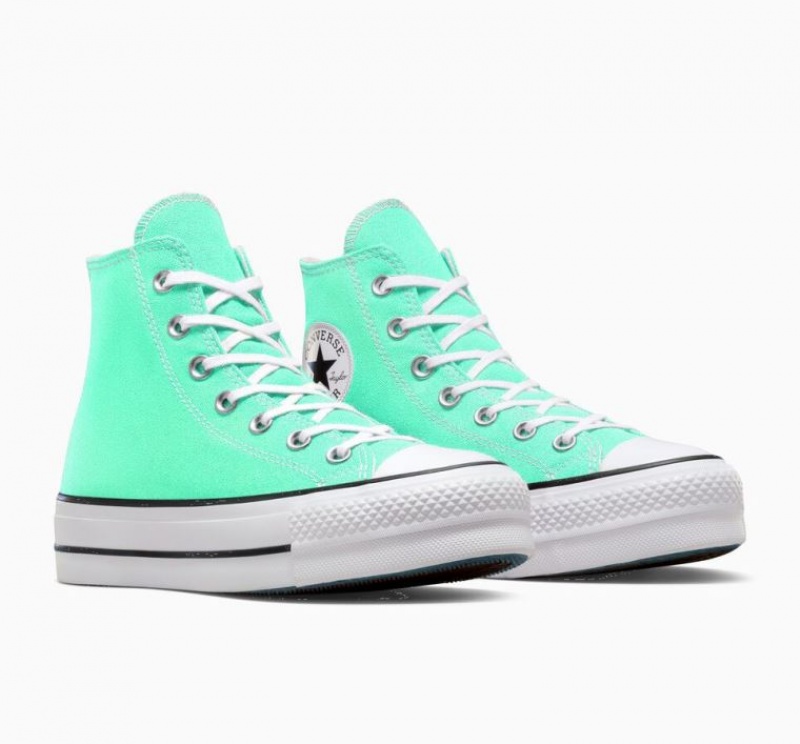 Tenis Plataforma Converse Chuck Taylor All Star Lift Mujer Turquesa | COLOMBIA O3587A