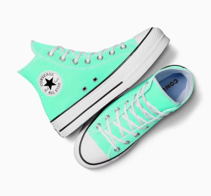 Tenis Plataforma Converse Chuck Taylor All Star Lift Mujer Turquesa | COLOMBIA O3587A