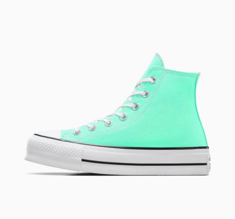 Tenis Plataforma Converse Chuck Taylor All Star Lift Mujer Turquesa | COLOMBIA O3587A