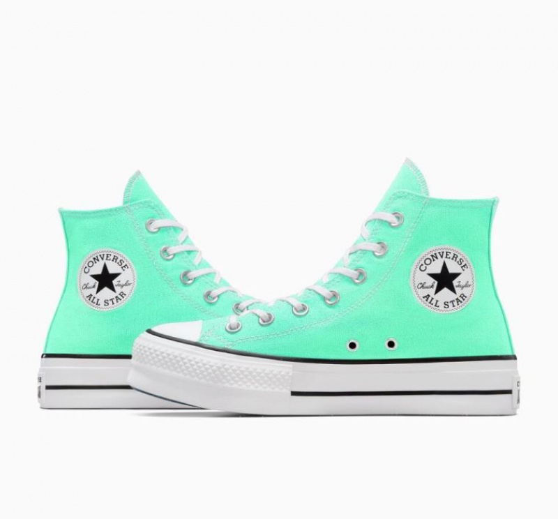 Tenis Plataforma Converse Chuck Taylor All Star Lift Mujer Turquesa | COLOMBIA O3587A