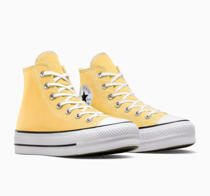 Tenis Plataforma Converse Chuck Taylor All Star Lift Mujer Amarillo | COLOMBIA I2951B