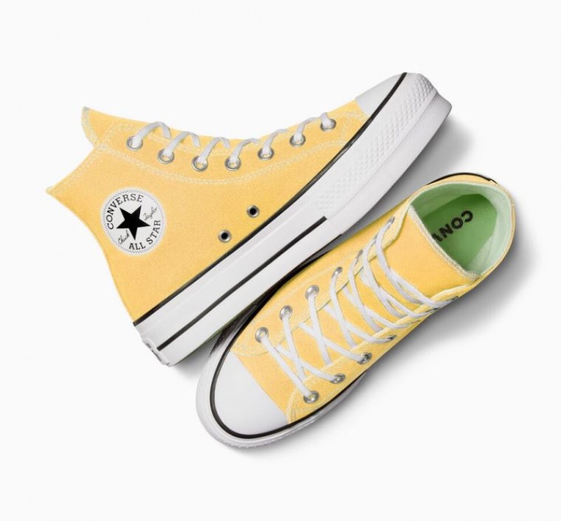 Tenis Plataforma Converse Chuck Taylor All Star Lift Mujer Amarillo | COLOMBIA I2951B