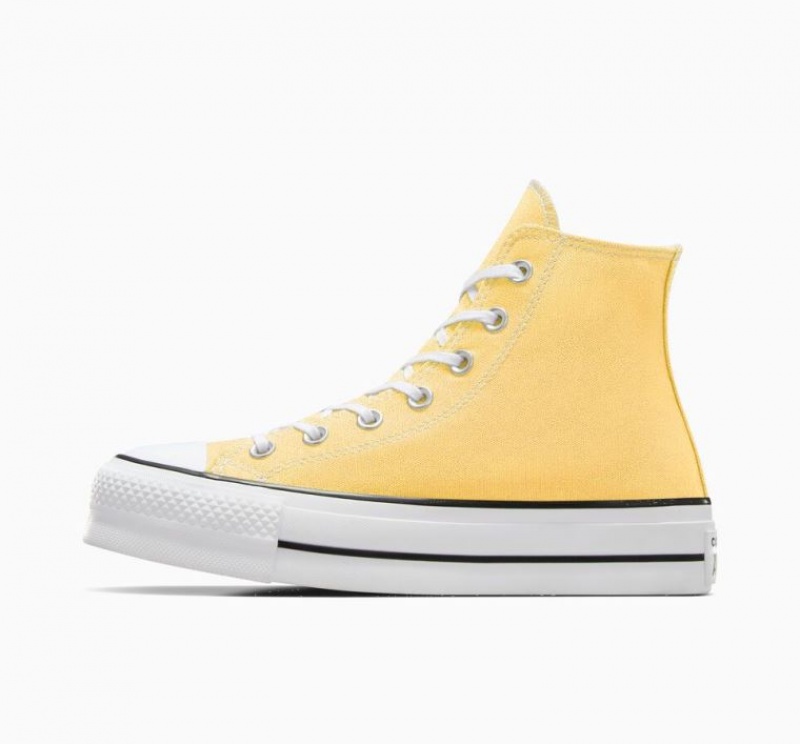 Tenis Plataforma Converse Chuck Taylor All Star Lift Mujer Amarillo | COLOMBIA I2951B