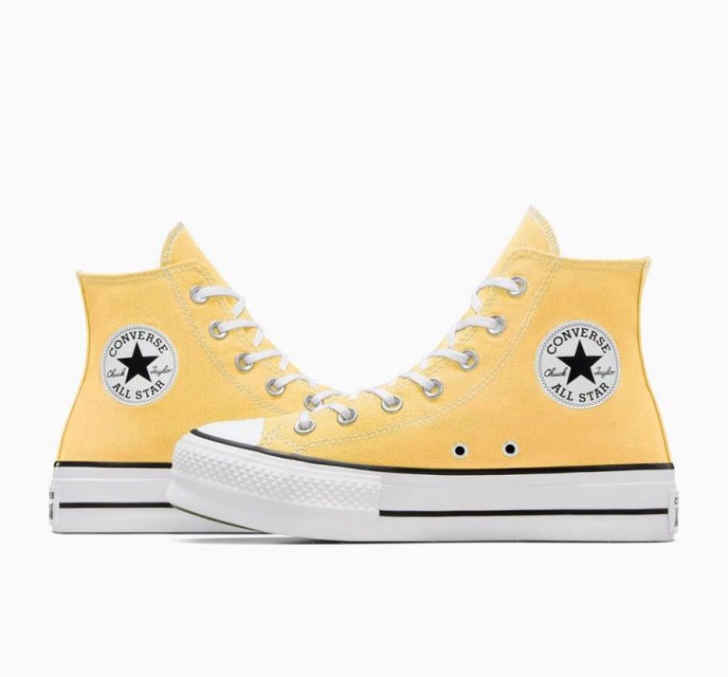 Tenis Plataforma Converse Chuck Taylor All Star Lift Mujer Amarillo | COLOMBIA I2951B