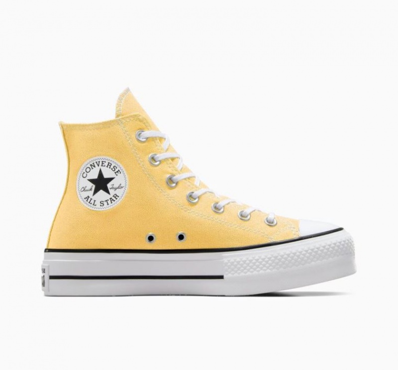 Tenis Plataforma Converse Chuck Taylor All Star Lift Mujer Amarillo | COLOMBIA I2951B