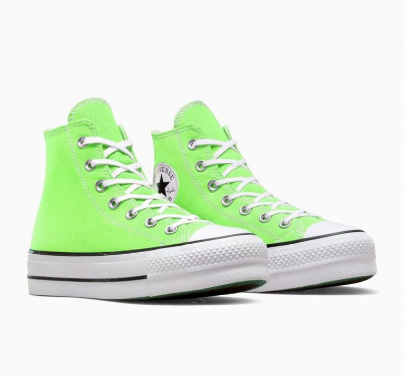 Tenis Plataforma Converse Chuck Taylor All Star Lift Mujer Verde Claro | COLOMBIA R1684T