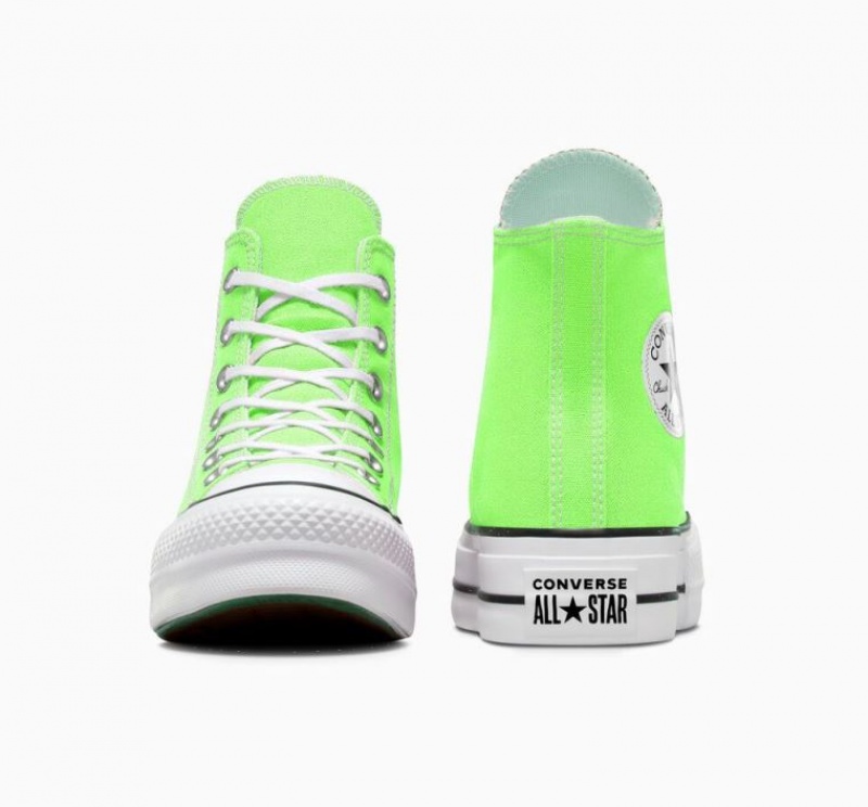 Tenis Plataforma Converse Chuck Taylor All Star Lift Mujer Verde Claro | COLOMBIA R1684T