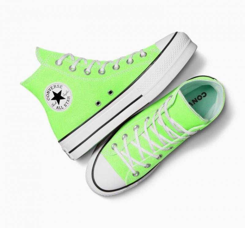 Tenis Plataforma Converse Chuck Taylor All Star Lift Mujer Verde Claro | COLOMBIA R1684T