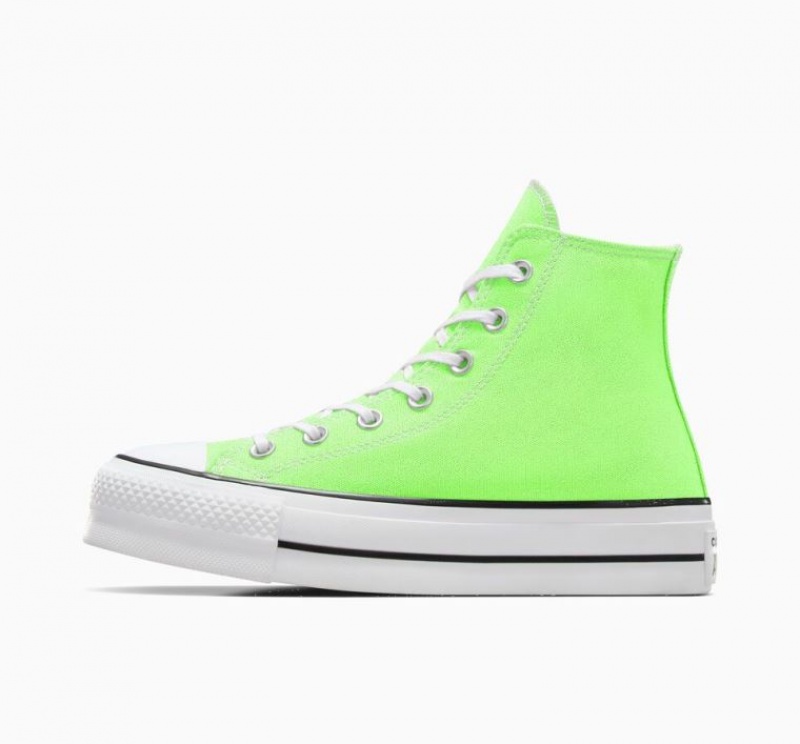 Tenis Plataforma Converse Chuck Taylor All Star Lift Mujer Verde Claro | COLOMBIA R1684T