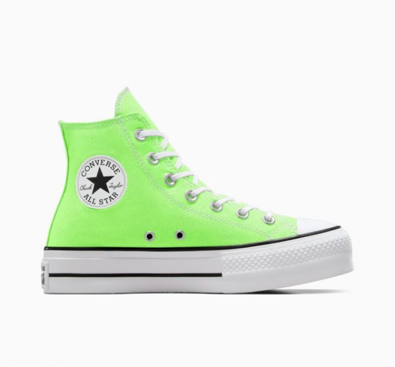 Tenis Plataforma Converse Chuck Taylor All Star Lift Mujer Verde Claro | COLOMBIA R1684T