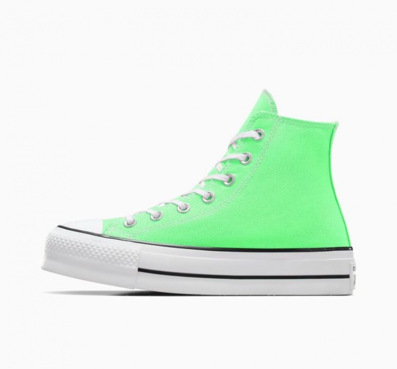 Tenis Plataforma Converse Chuck Taylor All Star Lift Mujer Verde Claro | COLOMBIA X0361T