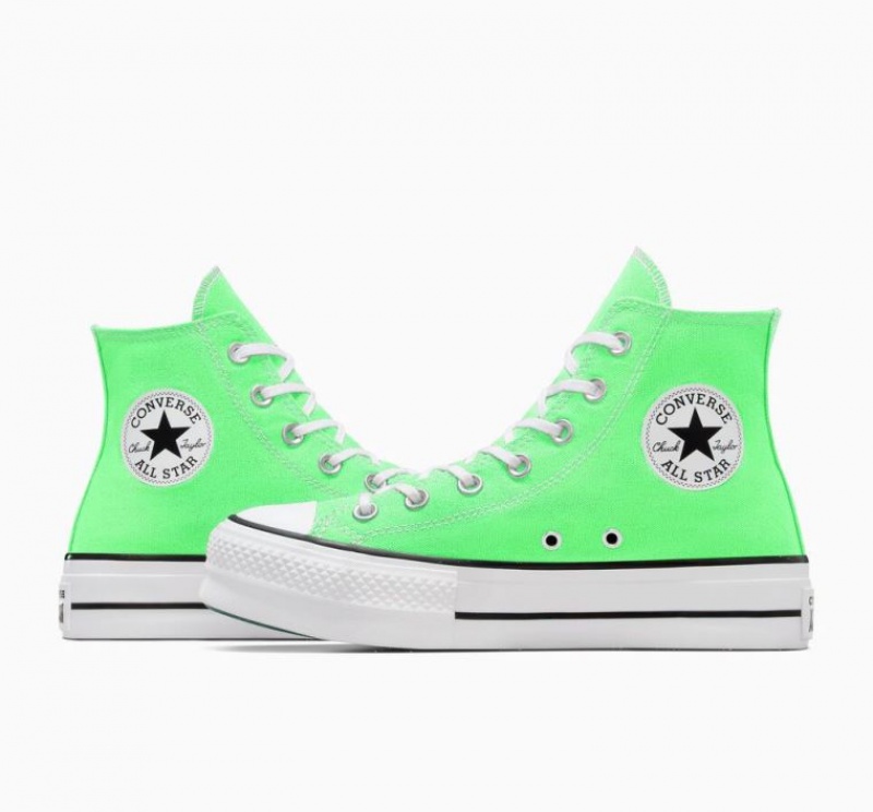 Tenis Plataforma Converse Chuck Taylor All Star Lift Mujer Verde Claro | COLOMBIA X0361T