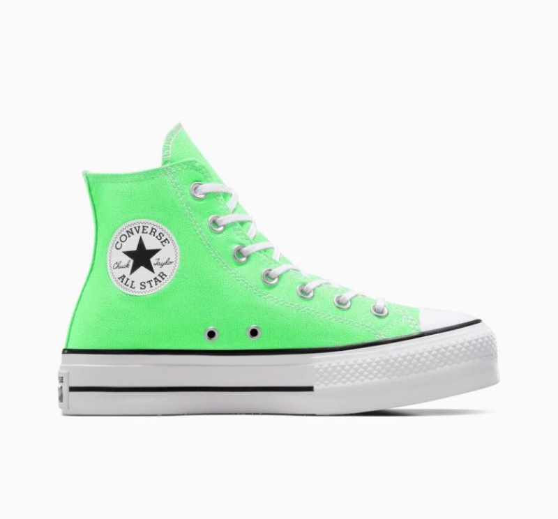 Tenis Plataforma Converse Chuck Taylor All Star Lift Mujer Verde Claro | COLOMBIA X0361T