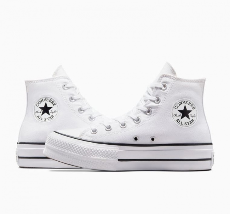 Tenis Plataforma Converse Chuck Taylor All Star Lift Mujer Blancas | COLOMBIA B4162U