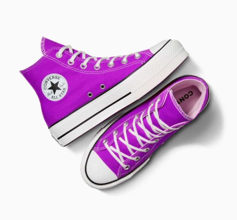 Tenis Plataforma Converse Chuck Taylor All Star Lift Mujer Moradas | COLOMBIA P4965B