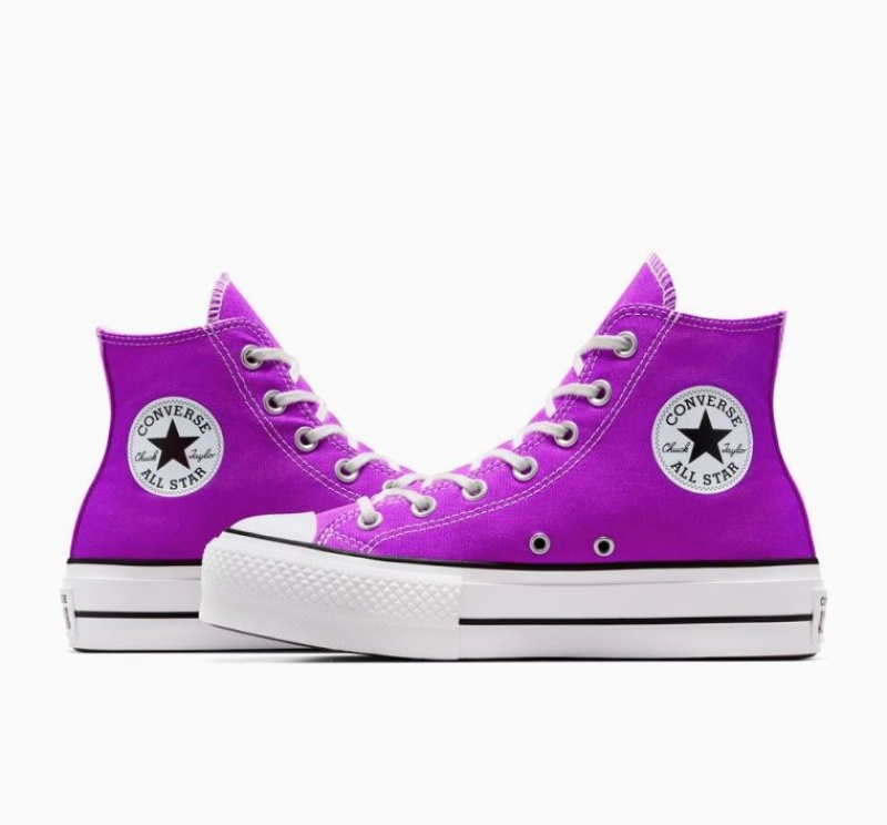 Tenis Plataforma Converse Chuck Taylor All Star Lift Mujer Moradas | COLOMBIA P4965B