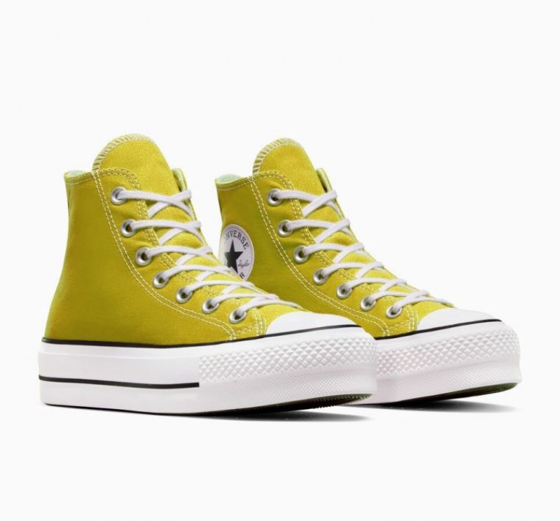 Tenis Plataforma Converse Chuck Taylor All Star Lift Mujer Amarillo | COLOMBIA R8065T