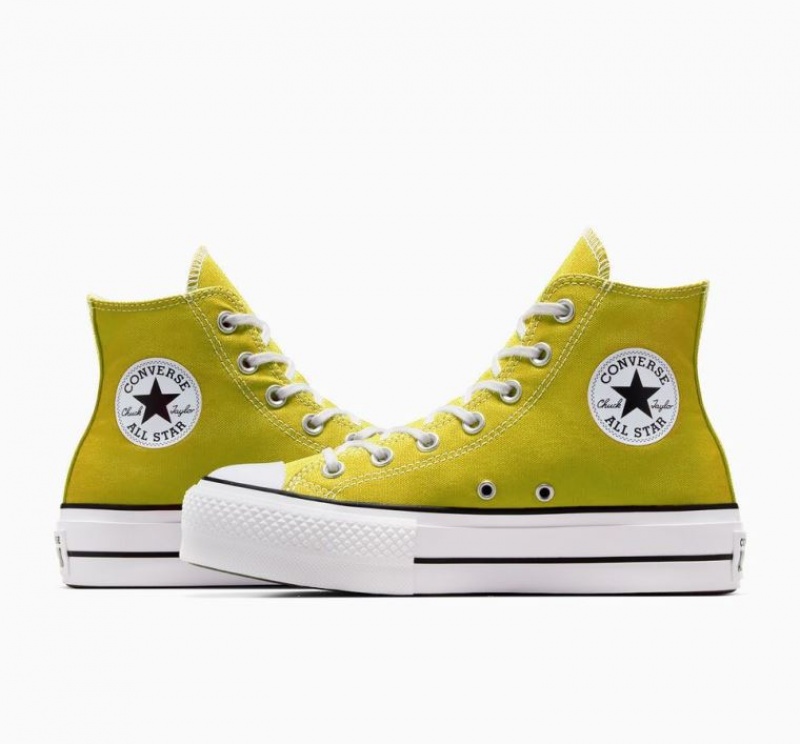 Tenis Plataforma Converse Chuck Taylor All Star Lift Mujer Amarillo | COLOMBIA R8065T