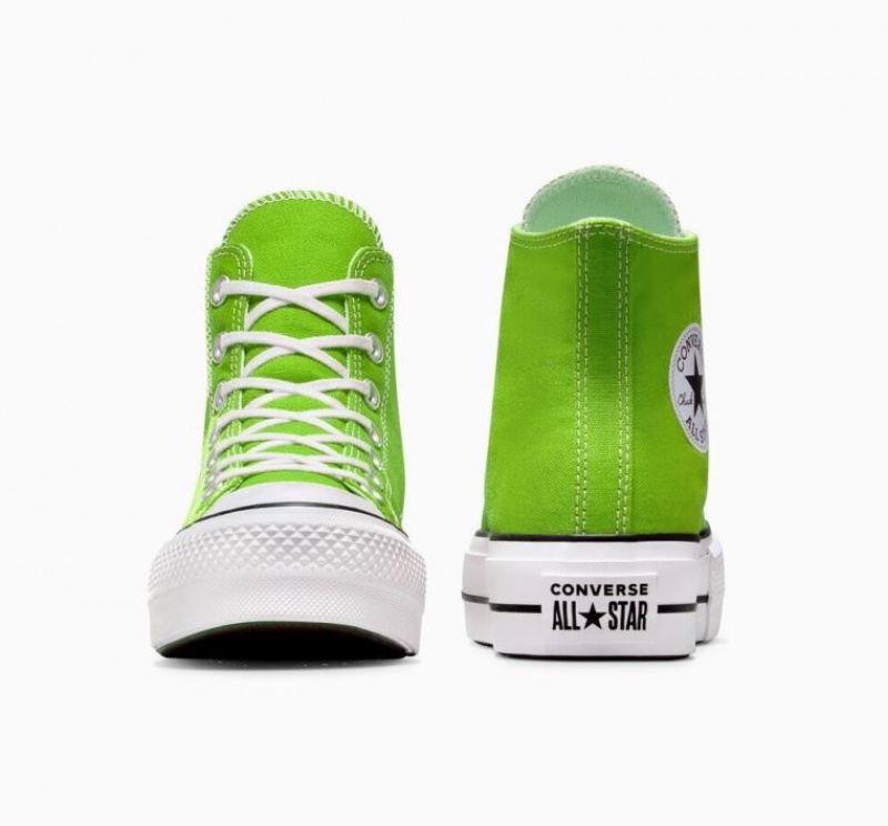 Tenis Plataforma Converse Chuck Taylor All Star Lift Mujer Verde | COLOMBIA C5196U