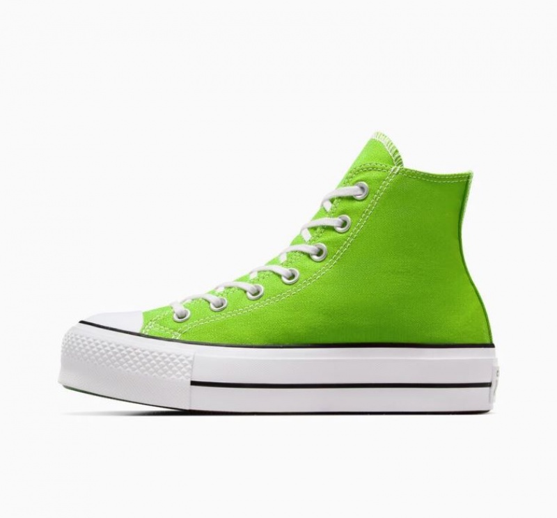 Tenis Plataforma Converse Chuck Taylor All Star Lift Mujer Verde | COLOMBIA C5196U