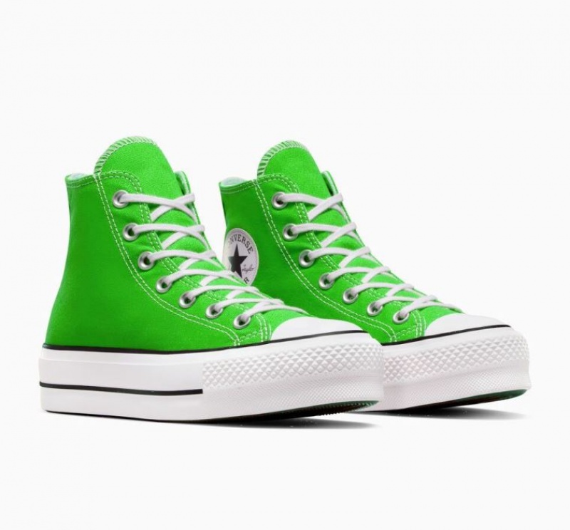 Tenis Plataforma Converse Chuck Taylor All Star Lift Mujer Verde | COLOMBIA C6240P