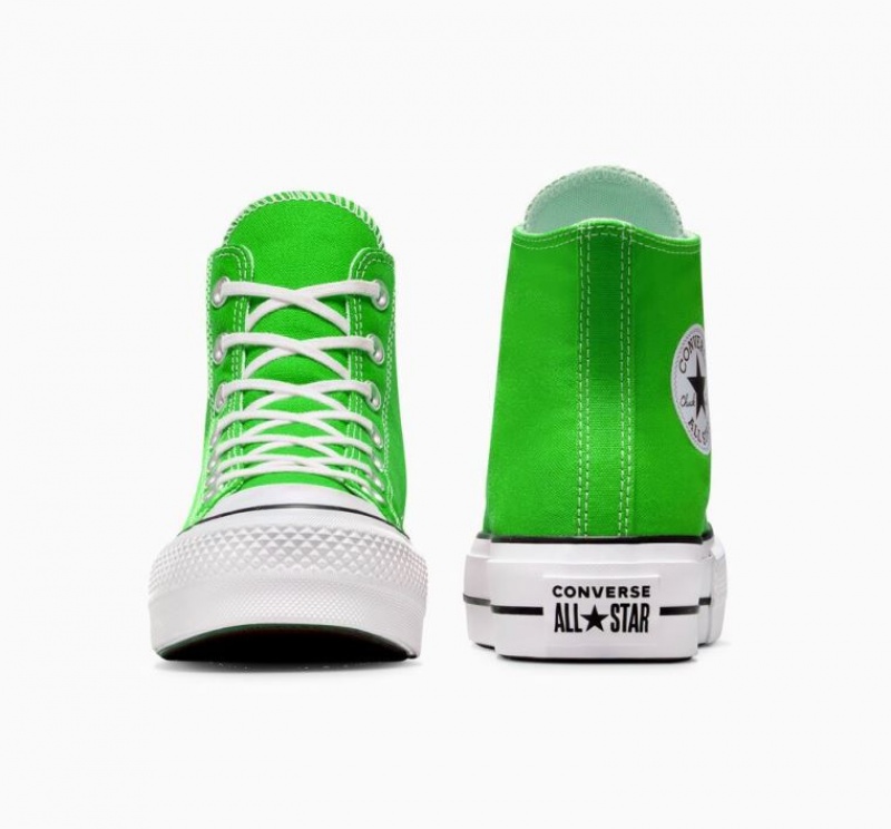 Tenis Plataforma Converse Chuck Taylor All Star Lift Mujer Verde | COLOMBIA C6240P