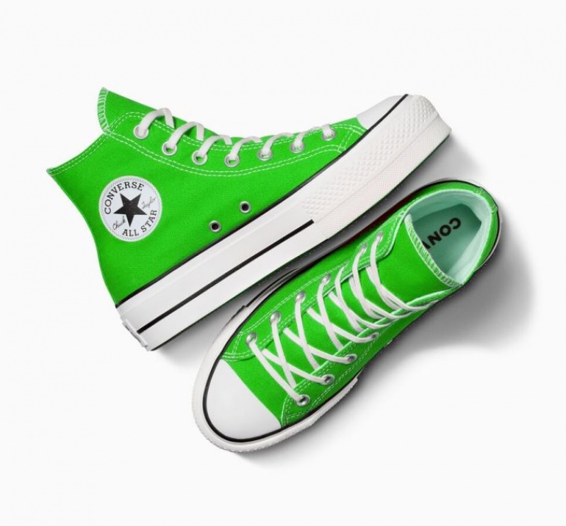 Tenis Plataforma Converse Chuck Taylor All Star Lift Mujer Verde | COLOMBIA C6240P