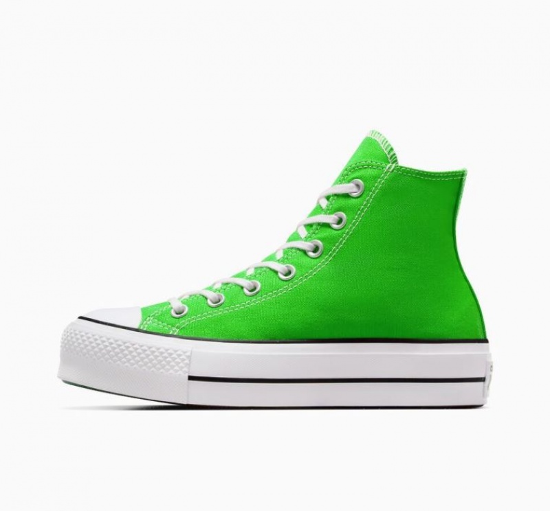 Tenis Plataforma Converse Chuck Taylor All Star Lift Mujer Verde | COLOMBIA C6240P