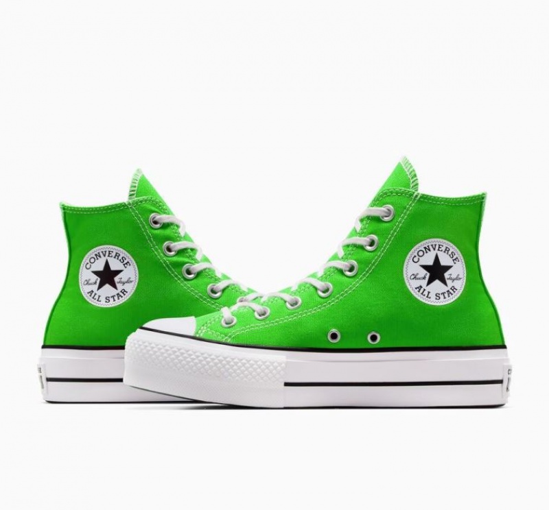 Tenis Plataforma Converse Chuck Taylor All Star Lift Mujer Verde | COLOMBIA C6240P