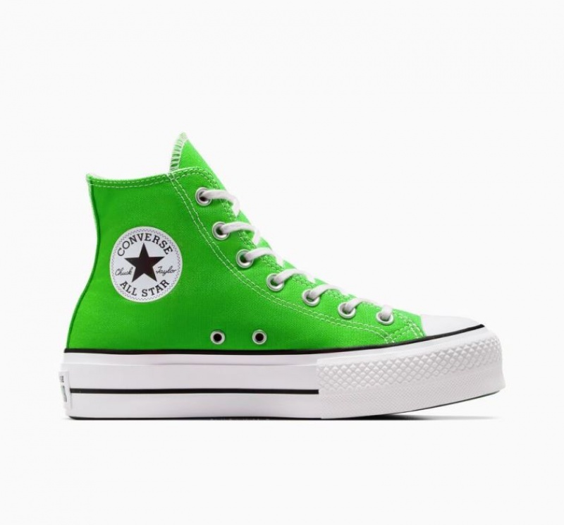 Tenis Plataforma Converse Chuck Taylor All Star Lift Mujer Verde | COLOMBIA C6240P