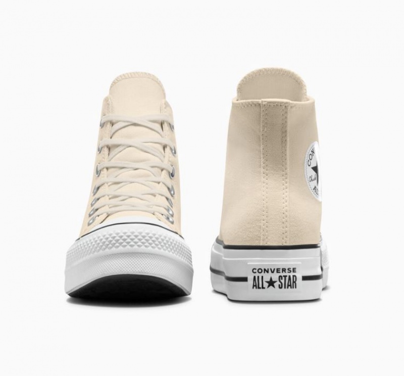 Tenis Plataforma Converse Chuck Taylor All Star Lift Mujer Beige | COLOMBIA H7205L