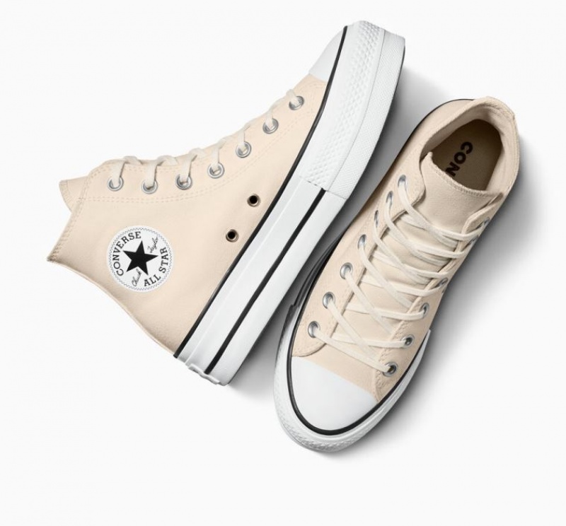 Tenis Plataforma Converse Chuck Taylor All Star Lift Mujer Beige | COLOMBIA H7205L